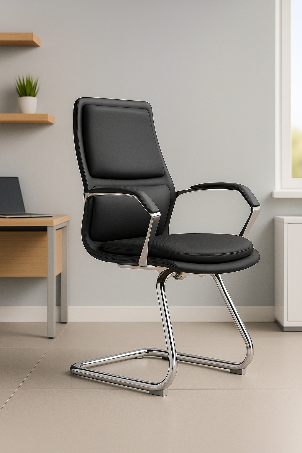 Amy Black Visitor Office Chair