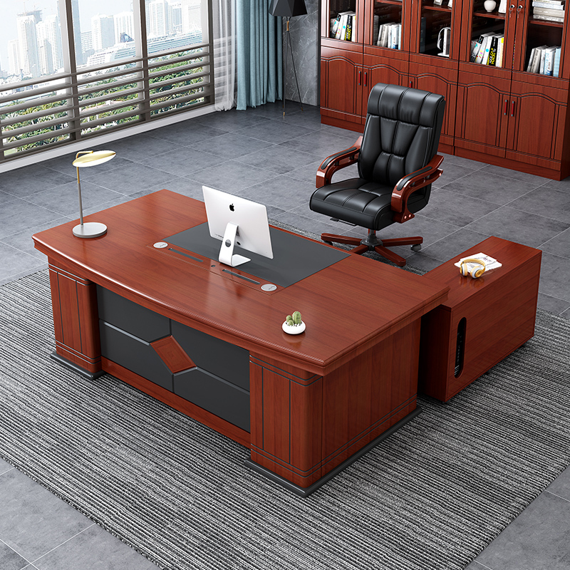 2000mm Mahogany Executive Office Desk