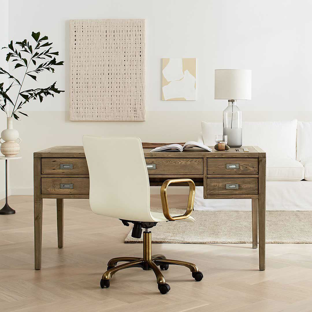 Morris 72" Chocolate Brown Executive Desk