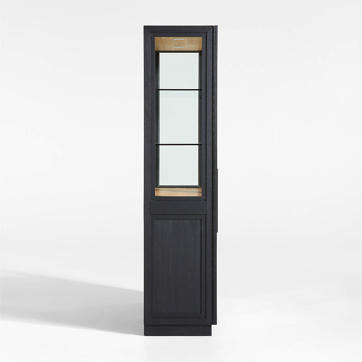 Calypso 54" Large Two-Toned Black Elm Wood Storage Cabinet